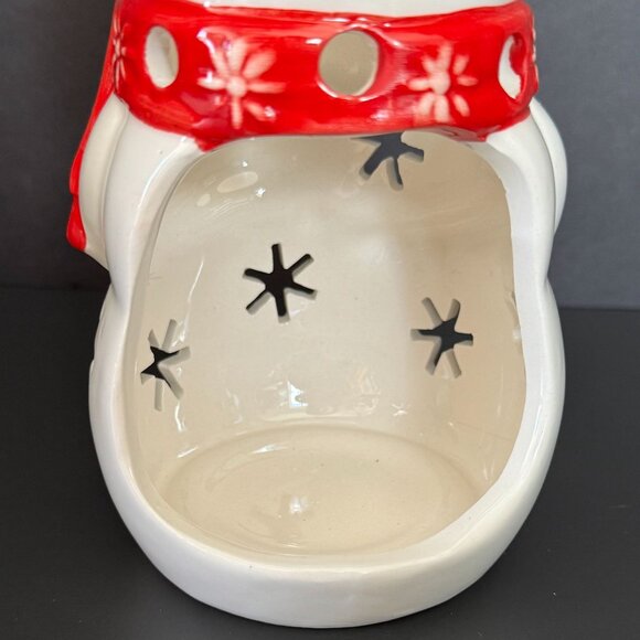 Yankee Candle 2022 Snowman Ceramic Tea Light Holder Luminary W/Tealights Holiday - Picture 2 of 16